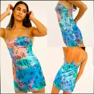 Urban Outfitters UO Astrology Mini Dawn Velvet Slip Dress XS